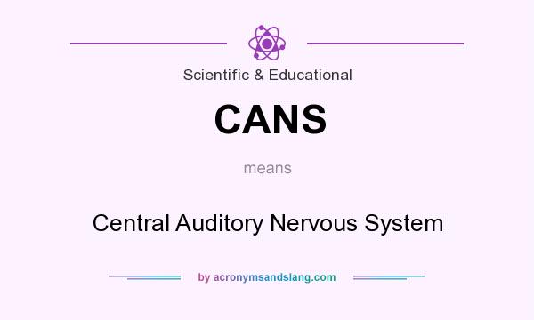 What does CANS mean? It stands for Central Auditory Nervous System