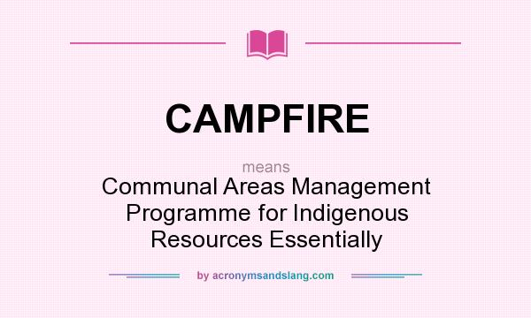What does CAMPFIRE mean? It stands for Communal Areas Management Programme for Indigenous Resources Essentially