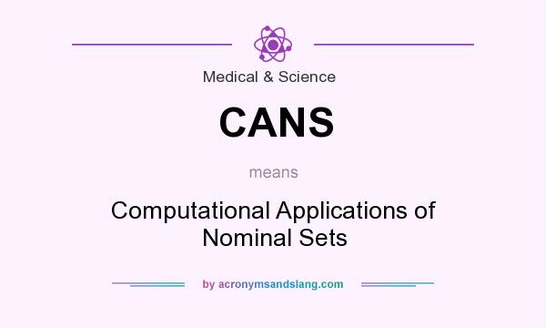 What does CANS mean? It stands for Computational Applications of Nominal Sets