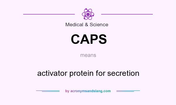 What does CAPS mean? It stands for activator protein for secretion