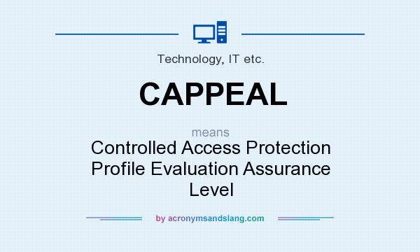 What does CAPPEAL mean? It stands for Controlled Access Protection Profile Evaluation Assurance Level