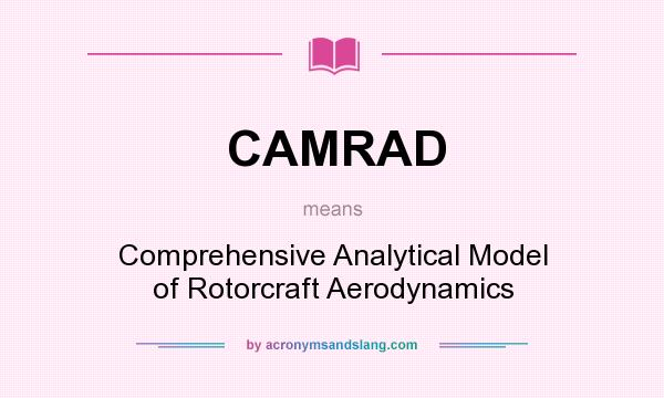 What does CAMRAD mean? It stands for Comprehensive Analytical Model of Rotorcraft Aerodynamics