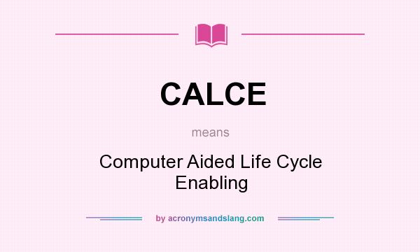 What does CALCE mean? It stands for Computer Aided Life Cycle Enabling