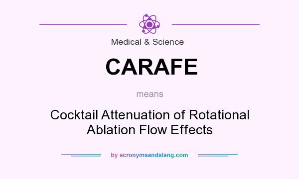What does CARAFE mean? It stands for Cocktail Attenuation of Rotational Ablation Flow Effects