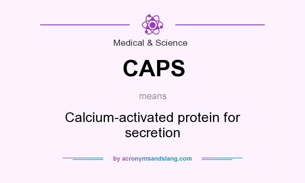 What does CAPS mean? It stands for Calcium-activated protein for secretion