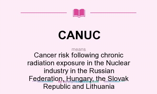 What does CANUC mean? It stands for Cancer risk following chronic radiation exposure in the Nuclear industry in the Russian Federation, Hungary, the Slovak Republic and Lithuania