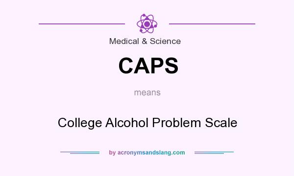 What does CAPS mean? It stands for College Alcohol Problem Scale