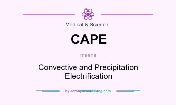 What does CAPE mean? It stands for Convective and Precipitation Electrification
