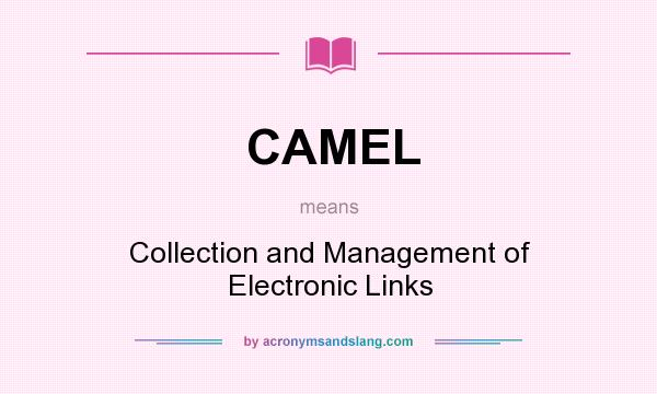 What does CAMEL mean? It stands for Collection and Management of Electronic Links