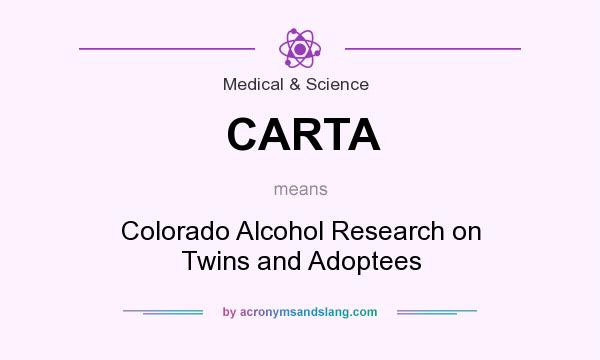 What does CARTA mean? It stands for Colorado Alcohol Research on Twins and Adoptees