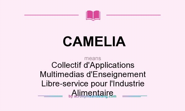 What does CAMELIA mean? It stands for Collectif d`Applications Multimedias d`Enseignement Libre-service pour l`Industrie Alimentaire