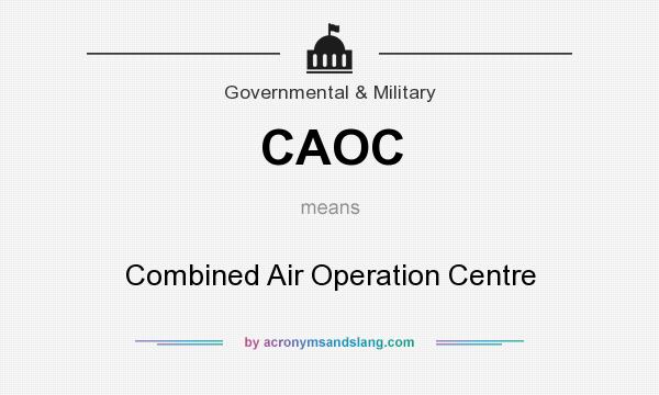 What does CAOC mean? It stands for Combined Air Operation Centre