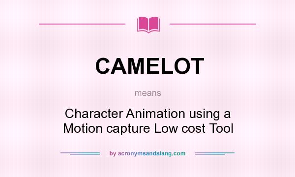 What does CAMELOT mean? It stands for Character Animation using a Motion capture Low cost Tool