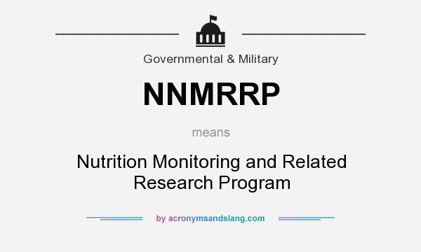 What does NNMRRP mean? It stands for Nutrition Monitoring and Related Research Program