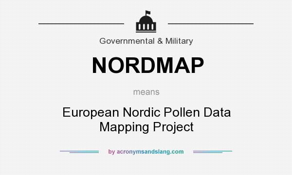 What does NORDMAP mean? It stands for European Nordic Pollen Data Mapping Project