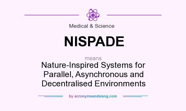 What does NISPADE mean? It stands for Nature-Inspired Systems for Parallel, Asynchronous and Decentralised Environments