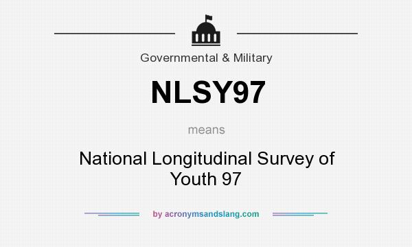 What does NLSY97 mean? It stands for National Longitudinal Survey of Youth 97