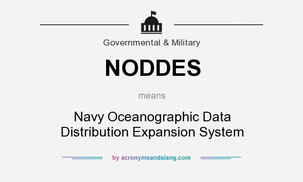What does NODDES mean? It stands for Navy Oceanographic Data Distribution Expansion System