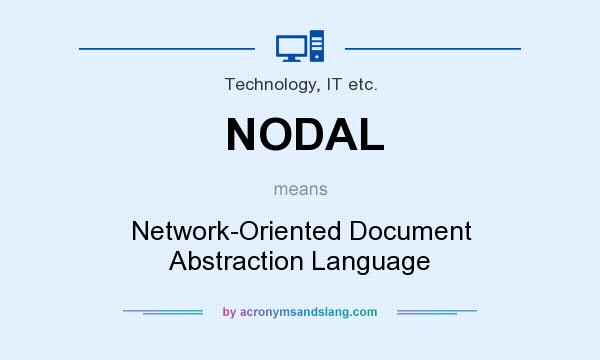 What does NODAL mean? It stands for Network-Oriented Document Abstraction Language