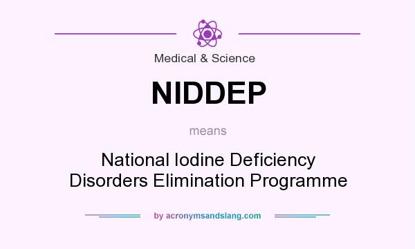 What does NIDDEP mean? It stands for National Iodine Deficiency Disorders Elimination Programme