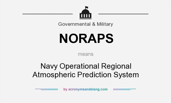 What does NORAPS mean? It stands for Navy Operational Regional Atmospheric Prediction System
