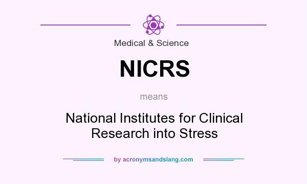 What does NICRS mean? It stands for National Institutes for Clinical Research into Stress
