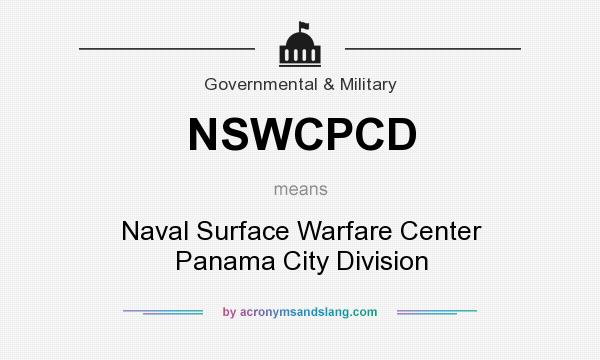 What does NSWCPCD mean? It stands for Naval Surface Warfare Center Panama City Division
