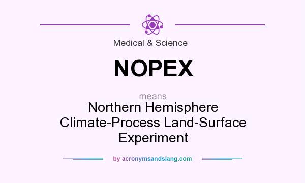 What does NOPEX mean? It stands for Northern Hemisphere Climate-Process Land-Surface Experiment