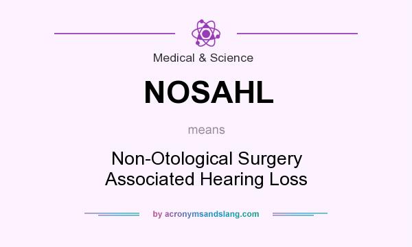 What does NOSAHL mean? It stands for Non-Otological Surgery Associated Hearing Loss