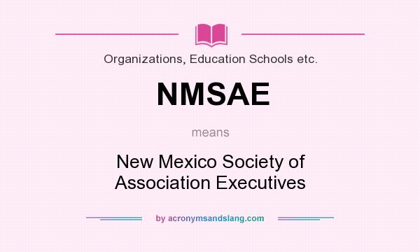What does NMSAE mean? It stands for New Mexico Society of Association Executives