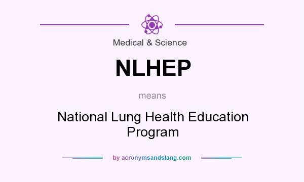 What does NLHEP mean? It stands for National Lung Health Education Program