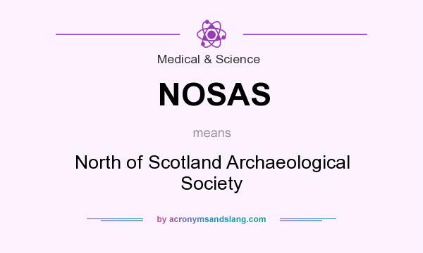 What does NOSAS mean? It stands for North of Scotland Archaeological Society