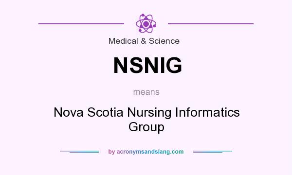 What does NSNIG mean? It stands for Nova Scotia Nursing Informatics Group