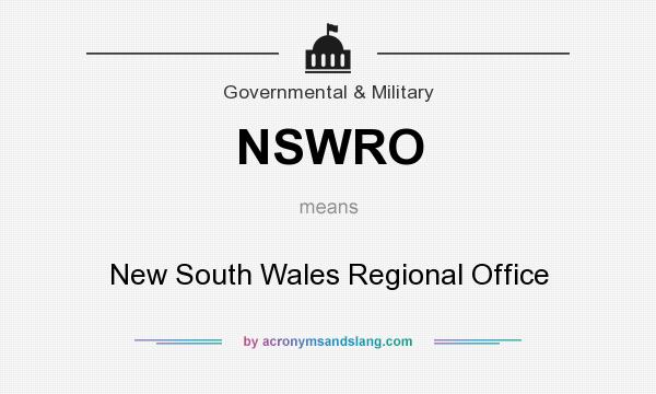 What does NSWRO mean? It stands for New South Wales Regional Office