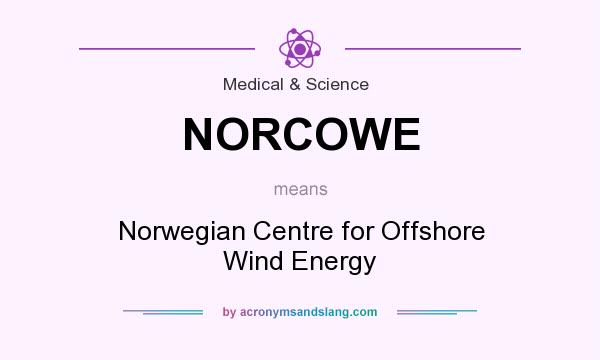 What does NORCOWE mean? It stands for Norwegian Centre for Offshore Wind Energy