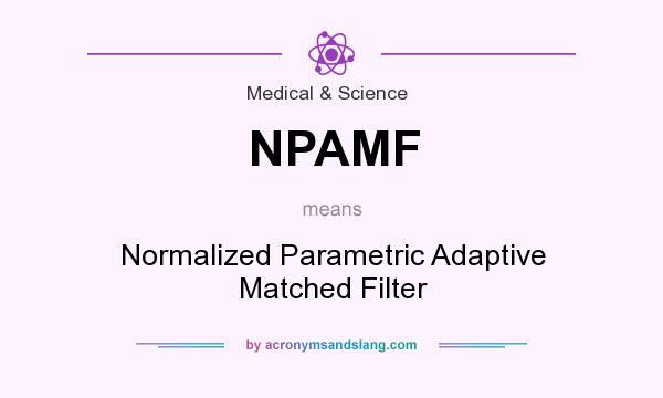 What does NPAMF mean? It stands for Normalized Parametric Adaptive Matched Filter