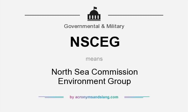 What does NSCEG mean? It stands for North Sea Commission Environment Group