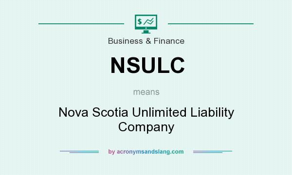 What does NSULC mean? It stands for Nova Scotia Unlimited Liability Company