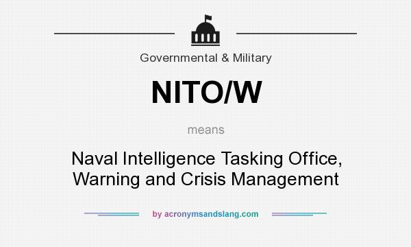 What does NITO/W mean? It stands for Naval Intelligence Tasking Office, Warning and Crisis Management