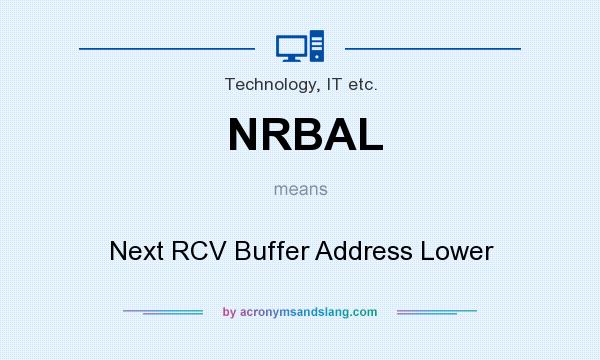 What does NRBAL mean? It stands for Next RCV Buffer Address Lower