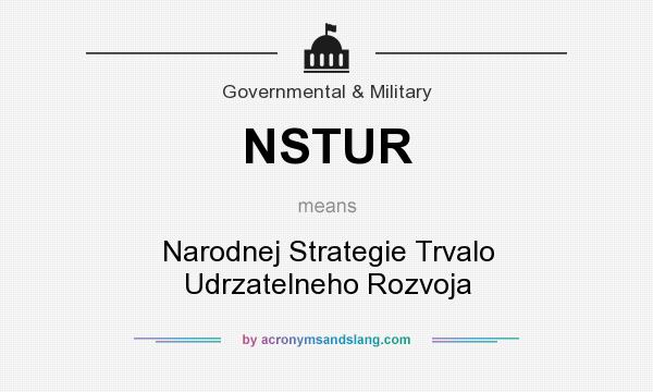 What does NSTUR mean? It stands for Narodnej Strategie Trvalo Udrzatelneho Rozvoja
