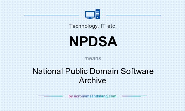 What does NPDSA mean? It stands for National Public Domain Software Archive