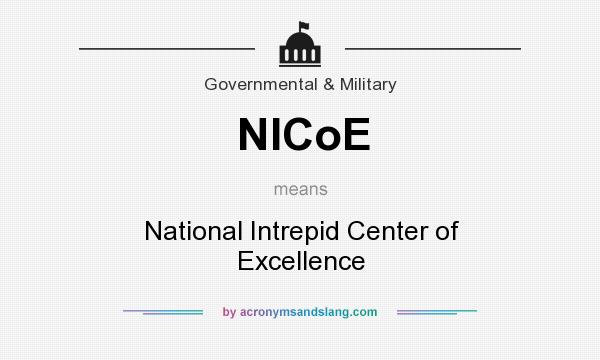 What does NICoE mean? It stands for National Intrepid Center of Excellence
