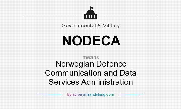 What does NODECA mean? It stands for Norwegian Defence Communication and Data Services Administration