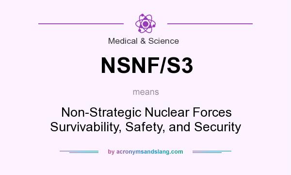 What does NSNF/S3 mean? It stands for Non-Strategic Nuclear Forces Survivability, Safety, and Security