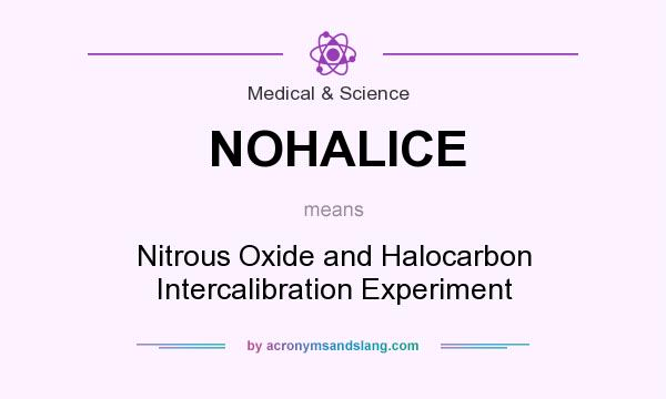 What does NOHALICE mean? It stands for Nitrous Oxide and Halocarbon Intercalibration Experiment