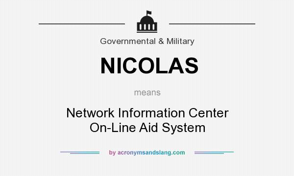What does NICOLAS mean? It stands for Network Information Center On-Line Aid System