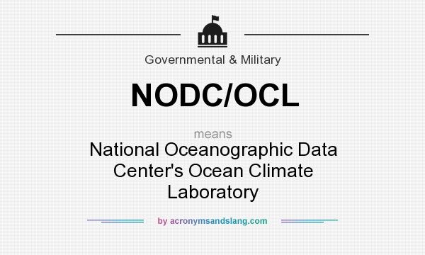 What does NODC/OCL mean? It stands for National Oceanographic Data Center`s Ocean Climate Laboratory