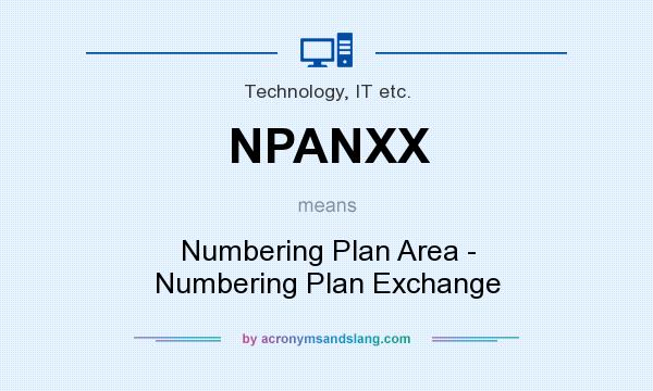 What does NPANXX mean? It stands for Numbering Plan Area - Numbering Plan Exchange