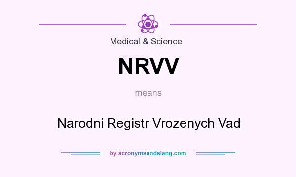 What does NRVV mean? It stands for Narodni Registr Vrozenych Vad